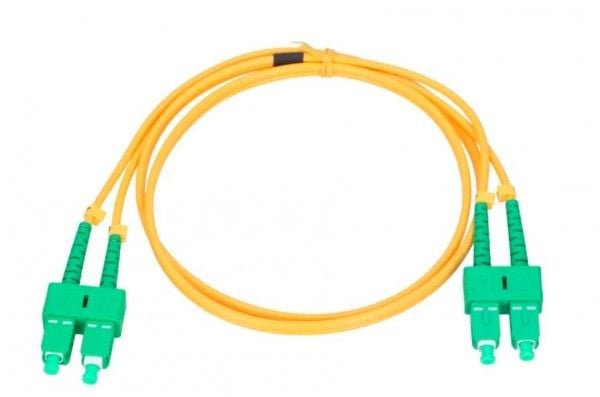 Extralink - Koblingskabel - SC/APC-enkeltmodus (hann) til SC/APC-enkeltmodus (hann) - 2 m - 3 mm - fiberoptisk - dupleks - G.652D