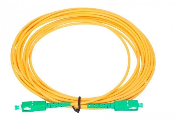 Extralink - Koblingskabel - SC/APC-enkeltmodus (hann) til SC/APC-enkeltmodus (hann) - 0.5 m - 3 mm - fiberoptisk - simpleks - G.657.A1