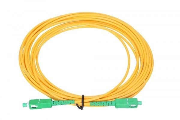 Extralink - Koblingskabel - SC/APC-enkeltmodus (hann) til SC/APC-enkeltmodus (hann) - 1 m - 3 mm - fiberoptisk - simpleks - G.652D