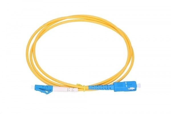 Extralink - Koblingskabel - SC/UPC-enkeltmodus (hann) til LC/UPC-enkeltmodus (hann) - 1 m - 3 mm - fiberoptisk - simpleks - G.652D