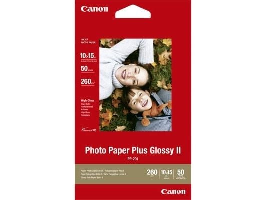 Canon Photo Paper Plus Glossy II PP-201 - Blank - 100 x 150 mm - 260 g/m² - 50 ark fotopapir - for PIXMA iP2600, iP2700, iX7000, MG2555, MG8250, mi...