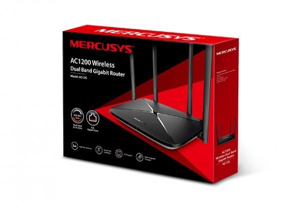Mercusys AC12G - Trådløs ruter 1GbE - Wi-Fi 5 - Dobbeltbånd