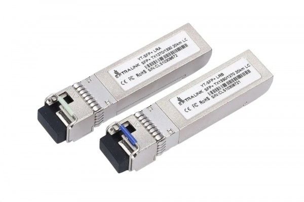 Extralink - SFP+ transceivermodul - WDM - LC-enkeltmodus - opp til 20 km - 1270 nm / 1330 nm (en pakke 2)