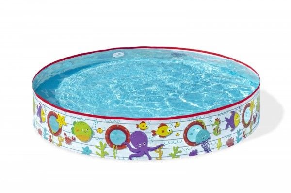 Bestway 55029, Oppblåsbart basseng, 340 l, Rund, 2 år, PVC, Vinyl, Flerfarget