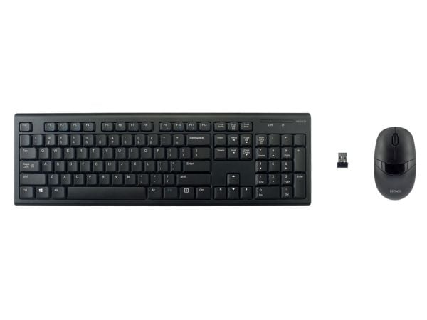 DELTACO - Tastatur- og mussett - trådløs - 2.4 GHz - USA - svart
