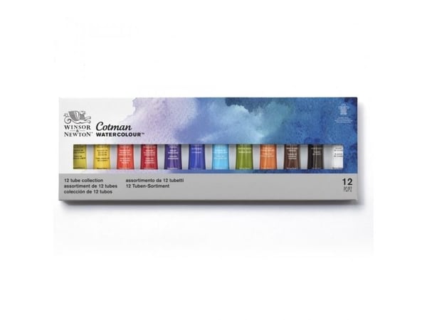 Cotman akvarell rørsett 12x8 ml