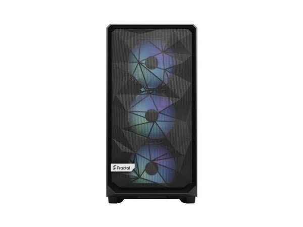 Fractal Design Meshify 2 Lite - Tower - utvidet ATX (E-ATX) - sidepanel med vindu (herdet glass) - ingen strømforsyning (ATX) - RGB sort TG lys far...