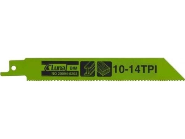 Luna stikksagblad bimetall for tre og metall 200x19x0,9 10/14 (5 stk.)
