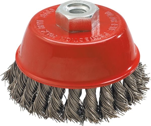 Graphite trådbørste i rustfritt stål, 100 mm x M14, INOx - 57H583