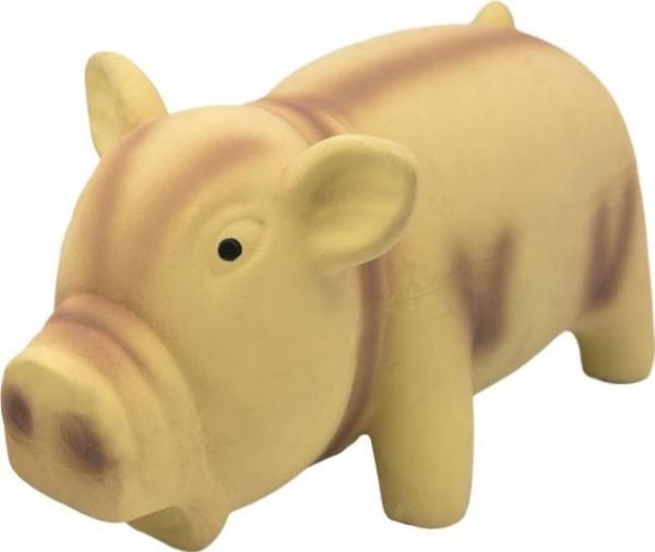 Barry King Swinka leke til hund, latex, hvit/benhvit, med lyd, 15 cm