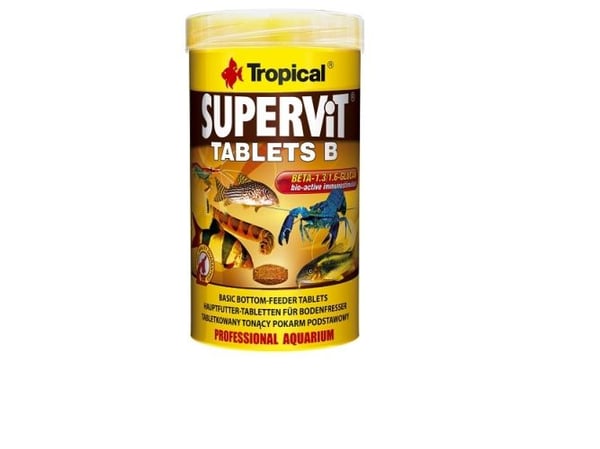 Tropical fiskefôr Supervit Tablets B 250 ml/830 stk. (20634)
