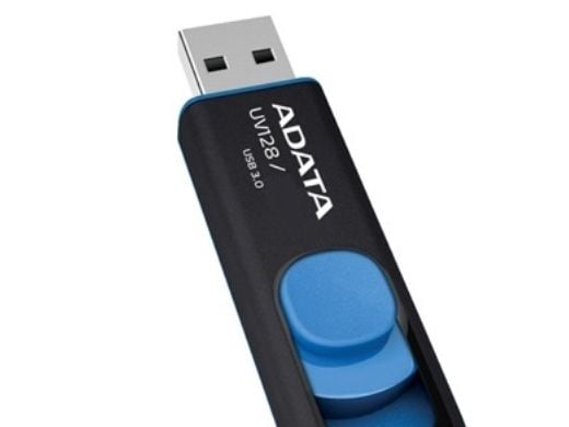 ADATA DashDrive UV128 - USB-minnepinne - 64 GB - USB 3.0 - sort, blå