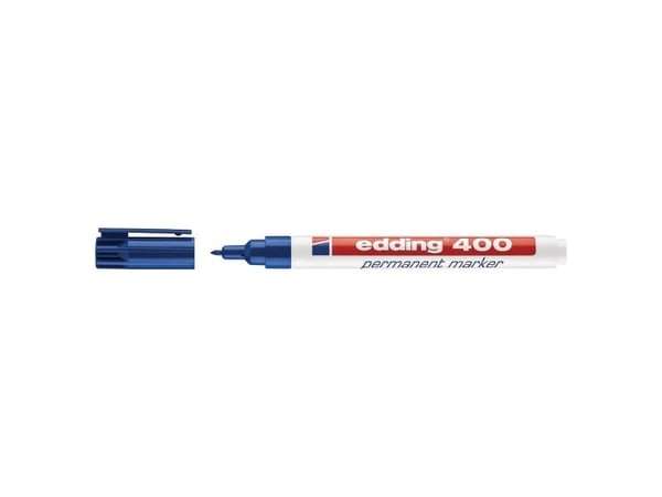 Permanentmarker edding 400, rund, 1 mm, blå