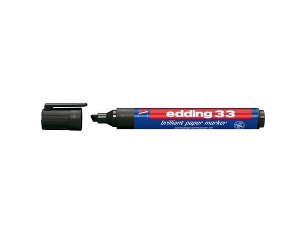 Permanent penna Edding 33, sned, 5 mm, svart