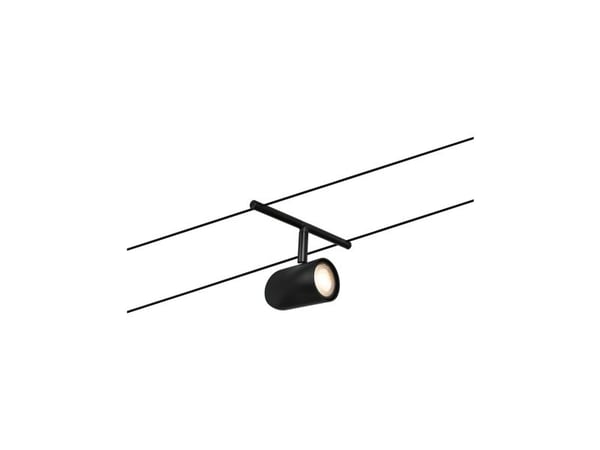 Paulmann 94469, Spotlight på skinne, GU5.3, 0 ampuller, 230 V, Sort, Kromfarget