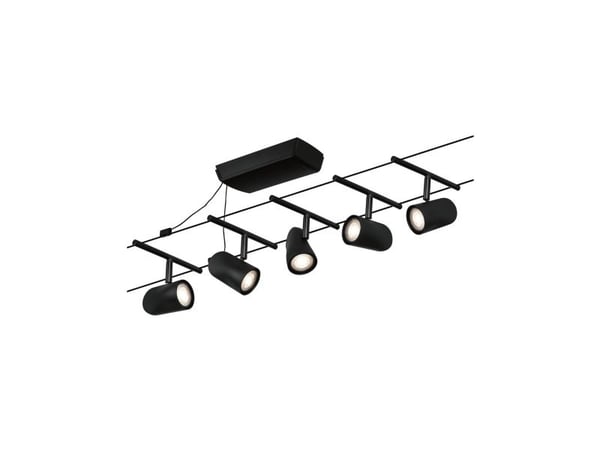 Paulmann 94469, Spotlight på skinne, GU5.3, 0 ampuller, 230 V, Sort, Kromfarget