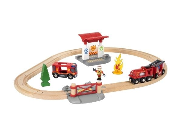BRIO 7312350338157, Juna, Rescue, 0,3 vuosi/vuosia, LR44, Puu, Musta, Punainen