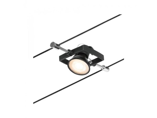 Paulmann 94435, Spotlight på skinne, GU5.3, 0 ampuller, Sort, Kromfarget