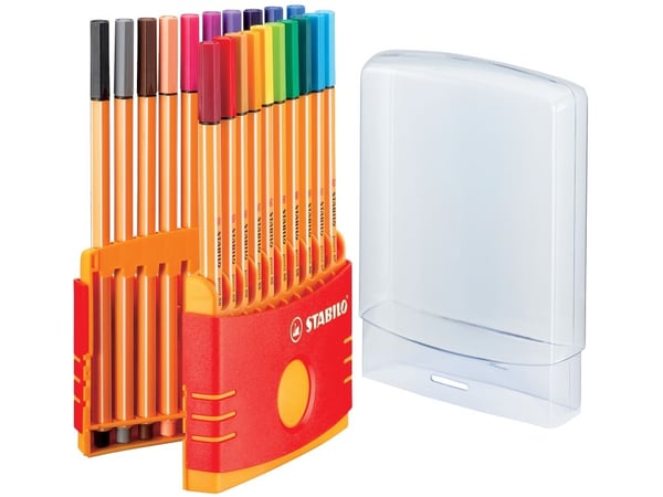 Fineliner Stabilo Point 88 0,4 mm assorterade färger (20 st/förp.)