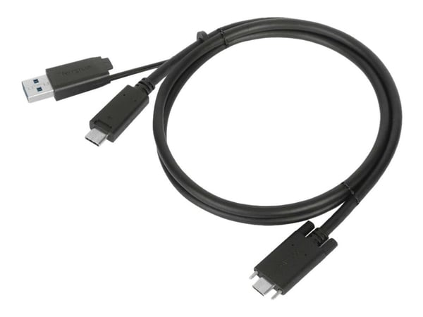 Targus - USB-kabelsett - tommelskruer - svart - for Targus Universal, Universal DV4K, USB-C Universal QUAD 4K, USB-C Universal QUAD HD