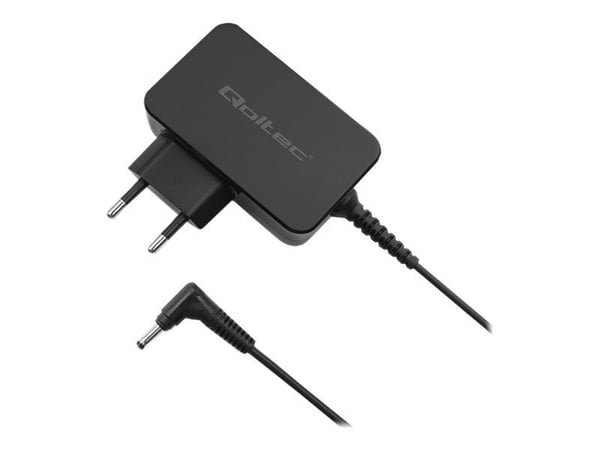 Qoltec - Verkkolaitesovitin - AC 220-240 V - 45 Watt - musta - Lenovo IdeaPad 100-14; 110-14; 110-15; 110-17; 510-15; V510-15; Yoga 510-14; 510-15 ...