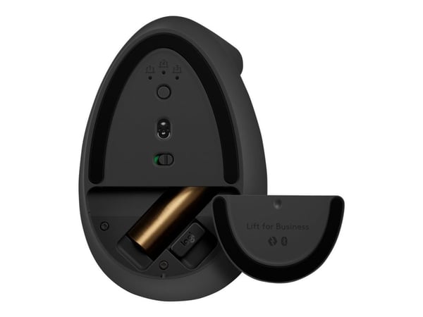 Logitech Lift for Business - Vertikal mus - ergonomisk - venstrehendt - 6 knapper - trådløs - Bluetooth, 2.4 GHz - Logitech Logi Bolt USB-mottaker ...