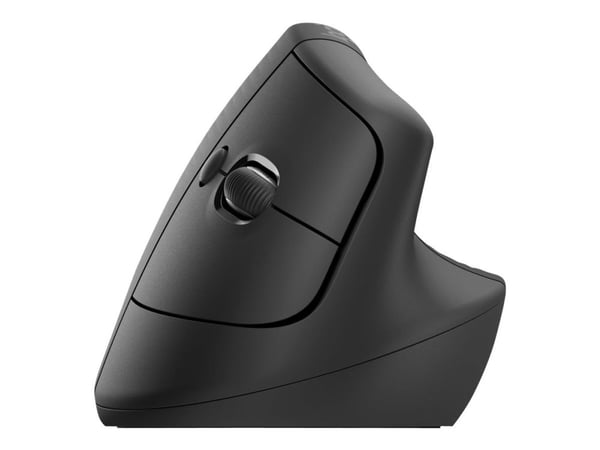 Logitech Lift for Business - Vertikal mus - ergonomisk - venstrehendt - 6 knapper - trådløs - Bluetooth, 2.4 GHz - Logitech Logi Bolt USB-mottaker ...
