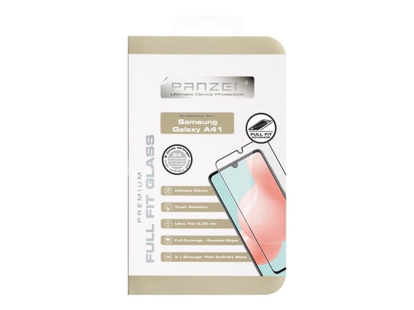 Samsung Galaxy A41, Full-Fit Glass, svart