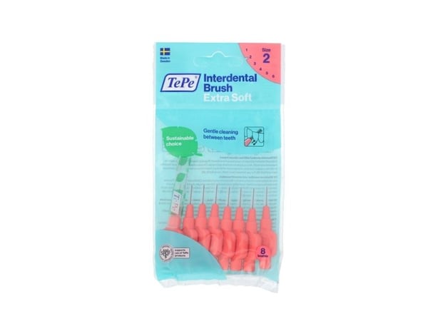 TePe Extra Soft interdentale børster 0,5 mm, rød, 8 stk