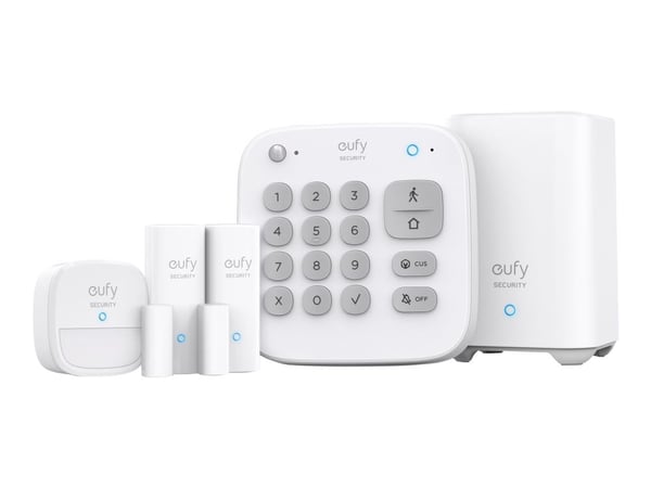 Eufy 5-Piece Home Alarm Kit - Hjemmesikkerhetssystem - trådløs - hvit