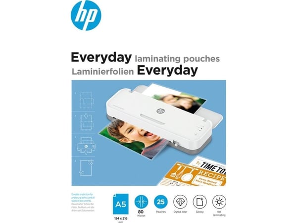 HP 9155, Blank, Gjennomsiktig, DIN A5, 154 mm x 216 mm, 0,08 mm, 180 mm, 260 mm