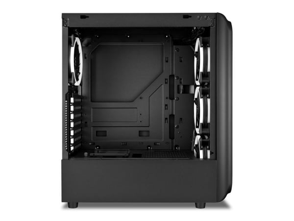 Sharkoon TK5M RGB - ATX-boks - sidepanel med vindu (herdet glass) - ingen strømforsyning - USB/lyd