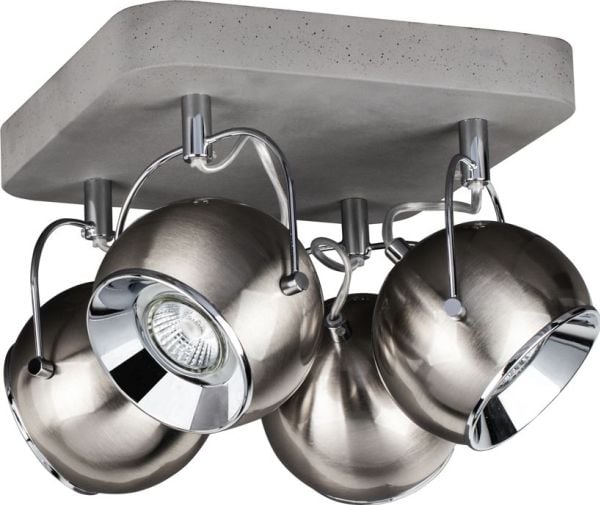 Taklampa Spotlight Spot utomhus-/ytmonterad grå Spotlight Ball Concrete 5131436