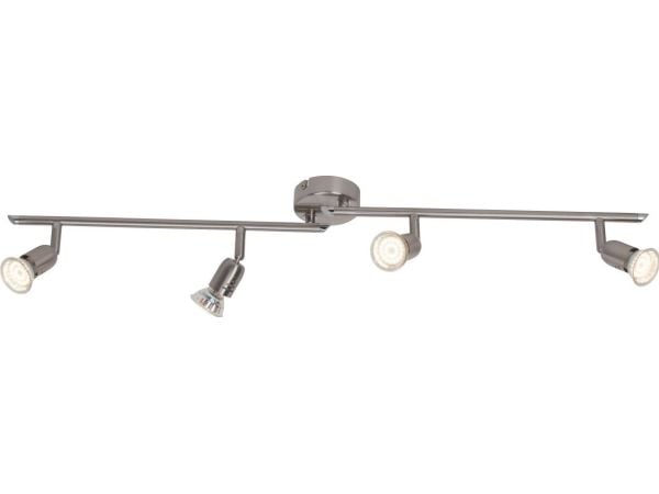 Brilliant Loona, Overflateegnet, GU10, 4 ampuller, LED, 3000 K, Nickel