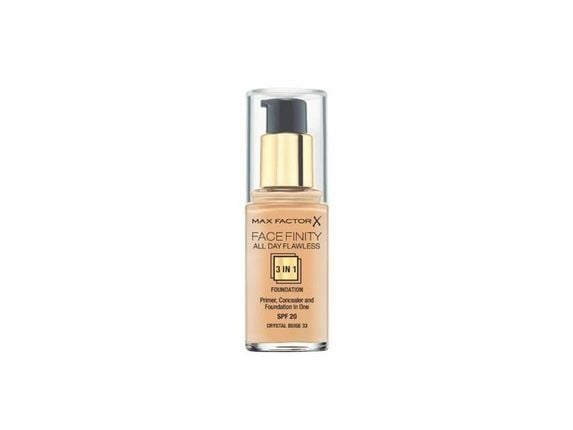MAX FACTOR Facefinity All Day Flawless 3in1 Foundation SPF20 33 Crystal Beige 30 ml