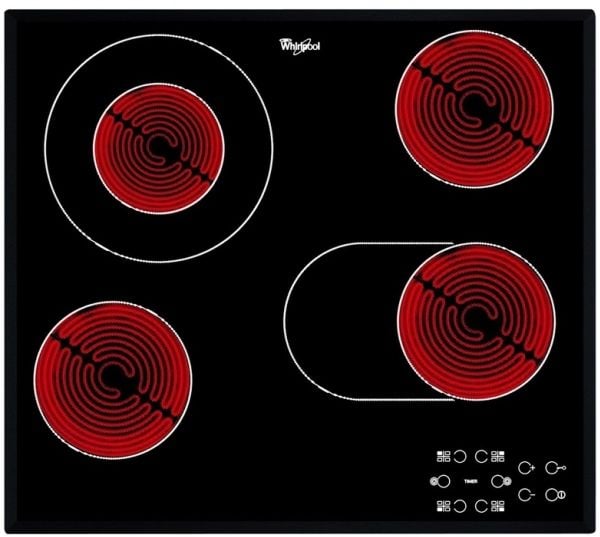 Whirlpool AKT 8190/BA, Sort, Innebygget, Keramisk, Glass-keramikk, 4 zone(s), 4 zone(s)