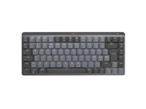 Logitech MX Keys Mechanical Mini - Tastatur - bagbelyst - Bluetooth, 2,4 GHz - Pan Nordic - smakskontakt: GL Linear - Grafit