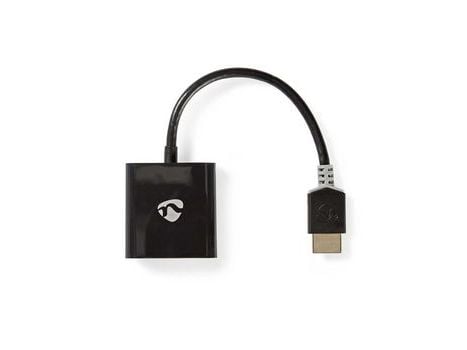 Nedis HDMI™-kabel | HDMI™-kontakt | VGA-kontakt / 3,5 mm-kontakt | 1080p | Forgylt | 0,20m | Rett | pvc | Antrasitt | Emballasje med visningsvindu