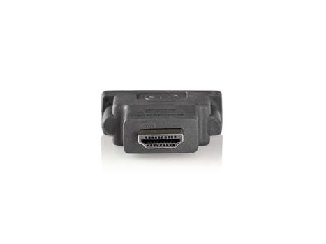Nedis HDMI™-adapter | HDMI™-kontakt | DVI-D 24+1-pinners kontakt | Forgylt | Rett | ABS | Antrasitt | 1 stk | Emballasje med visningsvindu