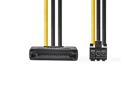 Nedis - Strømadapter - 6-pins PCIe-strøm (hunn) til SATA-strøm (hann) - 15 cm - forskjellige