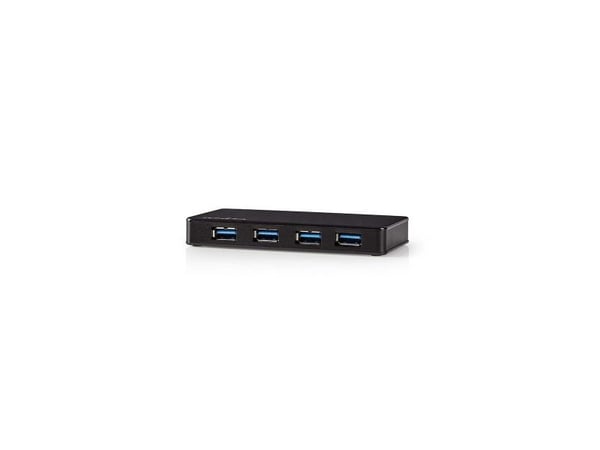 Nedis UHUBU3420BK - Hub - 4 x SuperSpeed USB 3.0 - stasjonær