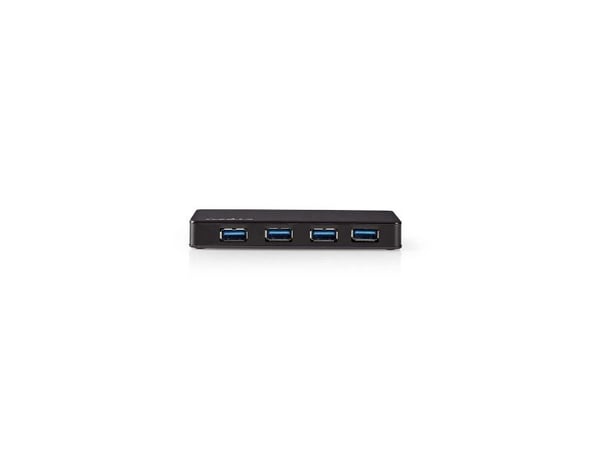 Nedis UHUBU3420BK - Hub - 4 x SuperSpeed USB 3.0 - stasjonær