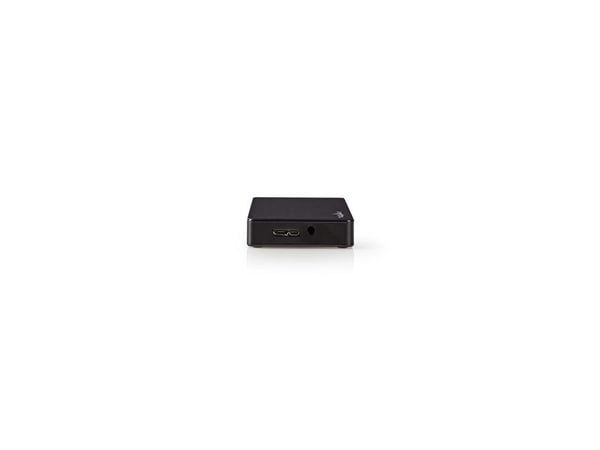 Nedis UHUBU3420BK - Hub - 4 x SuperSpeed USB 3.0 - stasjonær