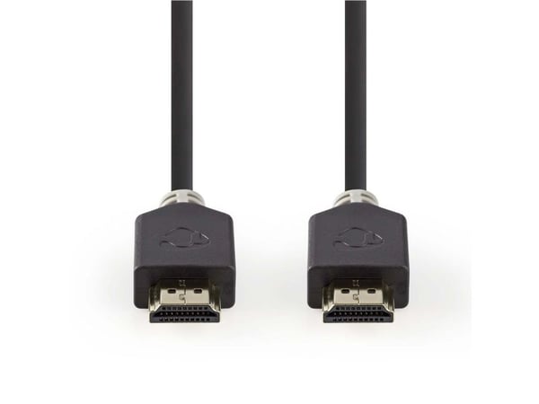 Nedis - HDMI-kaapeli Ethernetillä - HDMI-uros HDMI-uros - 7,5 m - antrasiitti (musta) - pyöreä