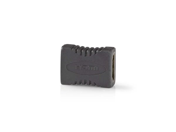 Nedis - HDMI-adapter med Ethernet - HDMI hunn til HDMI hunn - antrasitt