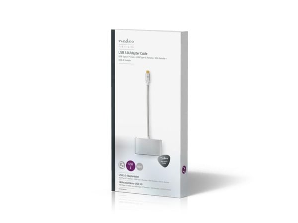 Nedis - Videokonverter - USB-C - VGA - aluminium