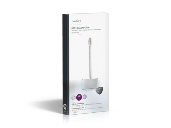 Nedis - Videokonverter - USB-C - VGA - aluminium