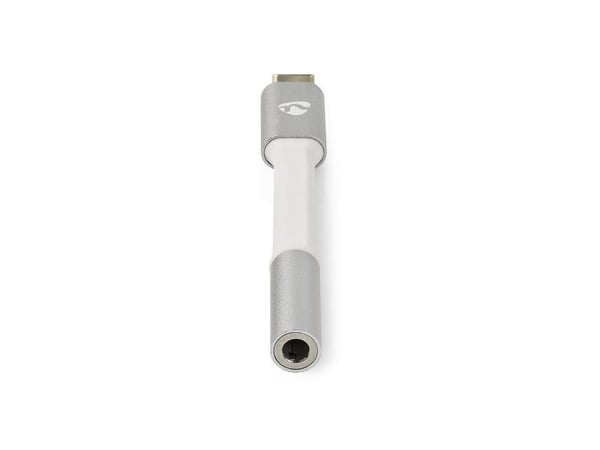 Nedis - USB-C til hodetelefons-jakkadapter - USB-C hann til mini-phone stereo 3.5 mm hunn - 8 cm - aluminium
