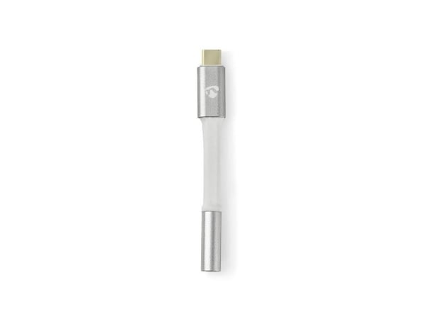 Nedis - USB-C til hodetelefons-jakkadapter - USB-C hann til mini-phone stereo 3.5 mm hunn - 8 cm - aluminium