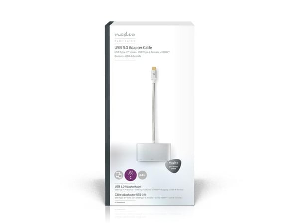 Nedis - Videokonverterare - USB-C - HDMI - aluminium